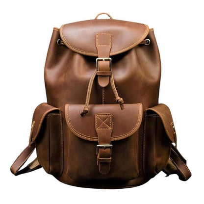 Mochila Unisex de Cuero Crazy Horse