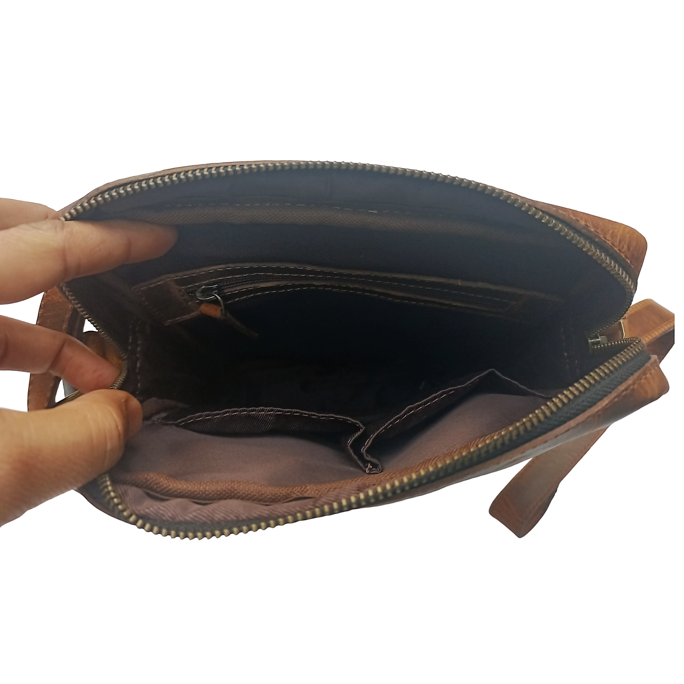 Bolso de mujer Hunter de cuero marrón