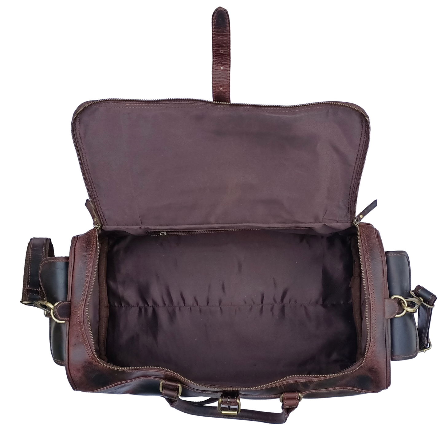 Bolsa de viaje de cuero encerado