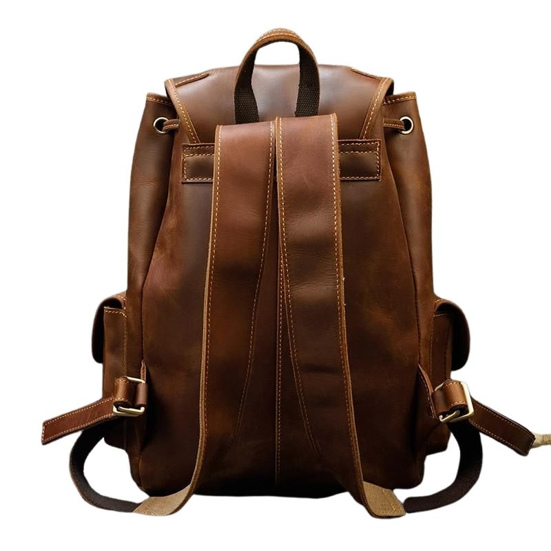 Mochila Unisex de Cuero Crazy Horse