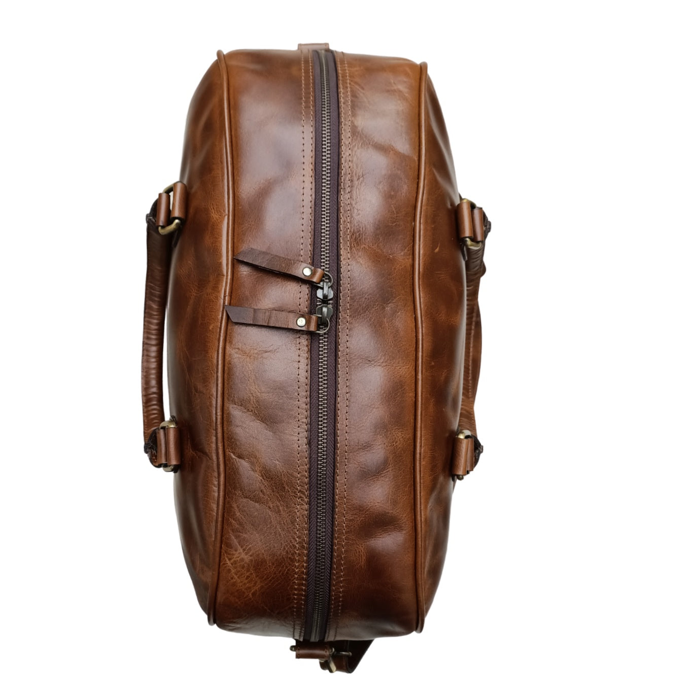 Bolso de viaje mini de cuero para damas brillante