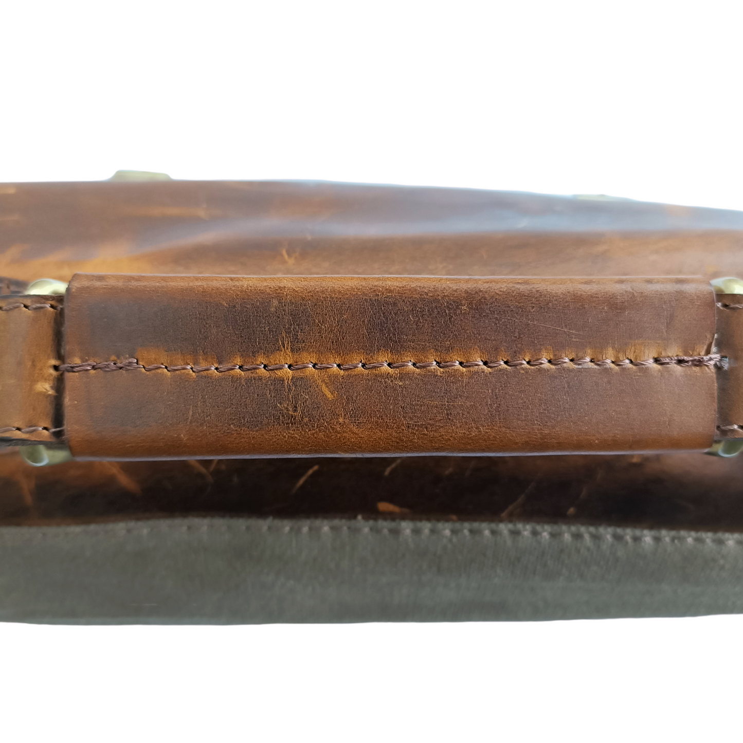 Bolsa de Laptop de Cuero Braun de Lona para Cazadores