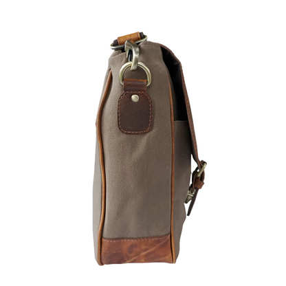 Bolsa de Laptop de Cuero Braun de Lona para Cazadores