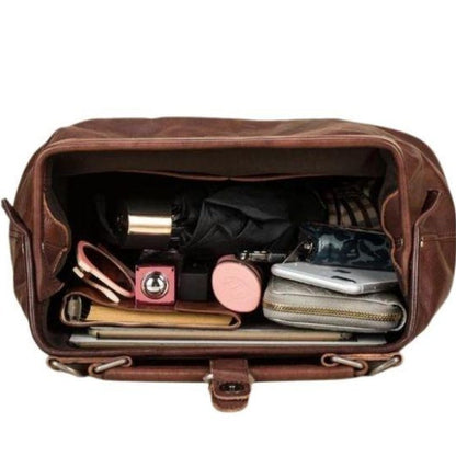 Bolso de hombro de cuero auténtico para damas