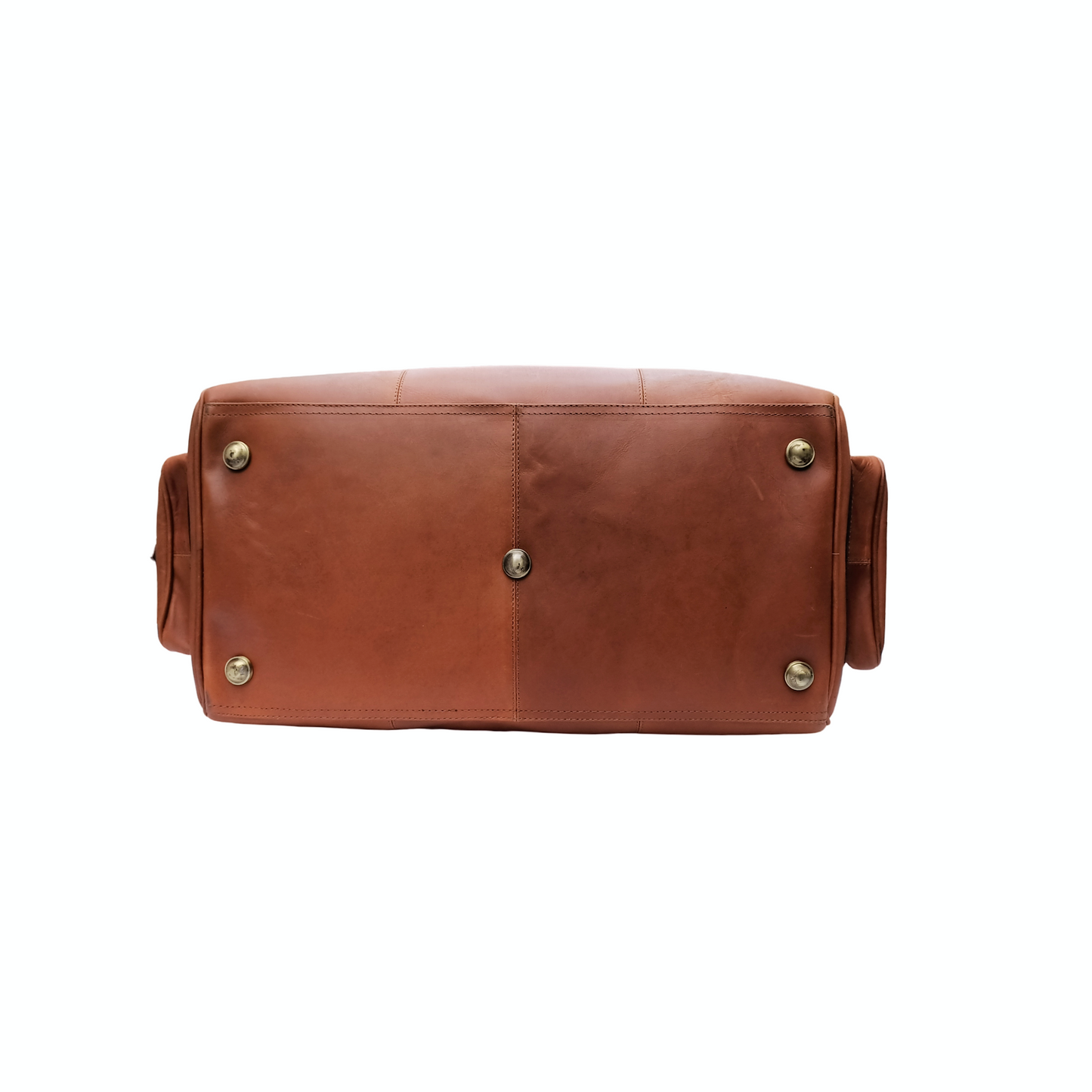 Bolso de fin de semana de cuero marrón