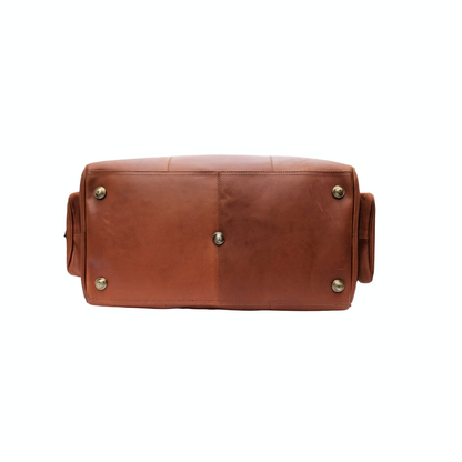 Bolso de fin de semana de cuero marrón