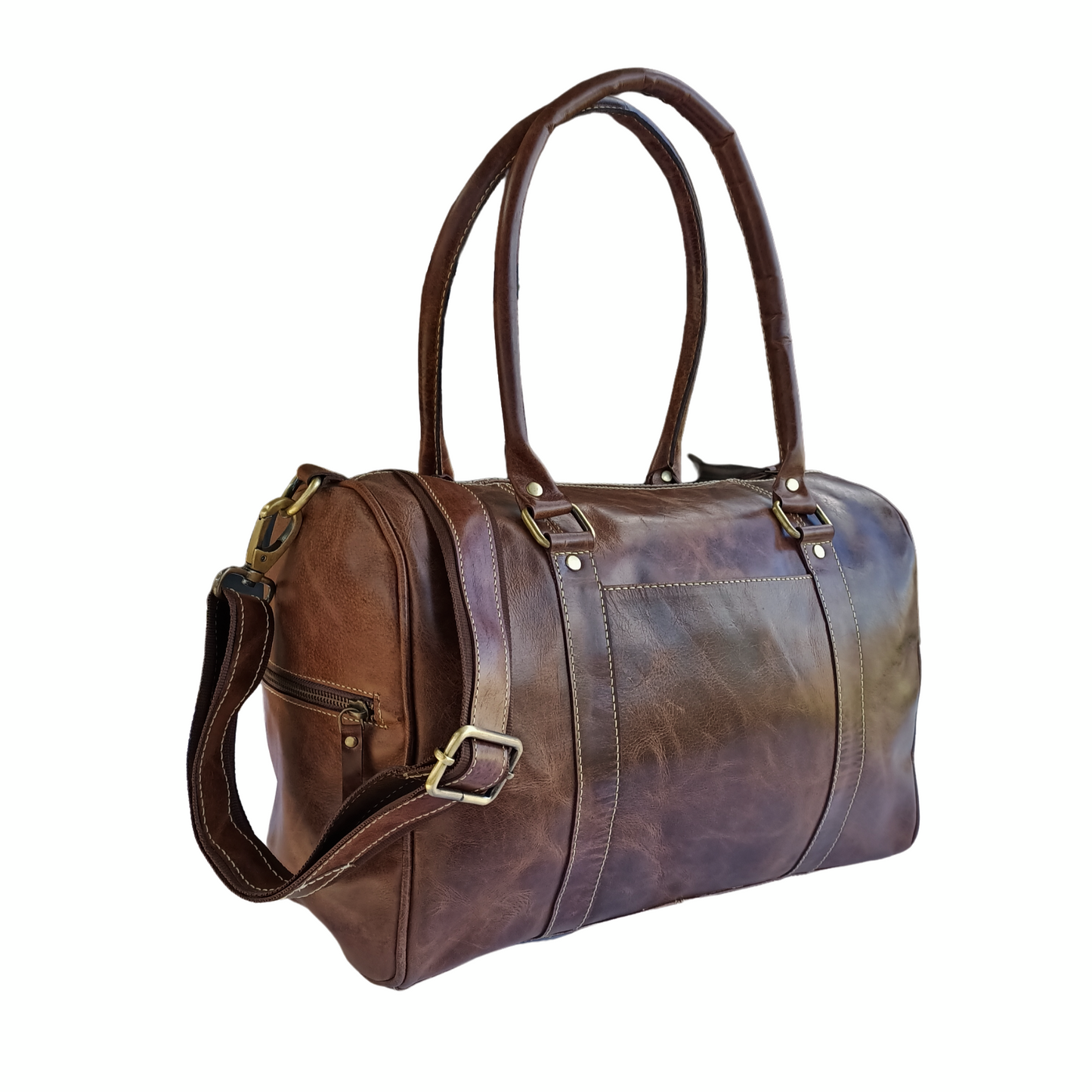 Bolso Mini Duffel en Cuero Crazy Horse