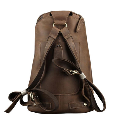 Mochila de Cuero Retro para la Universidad
