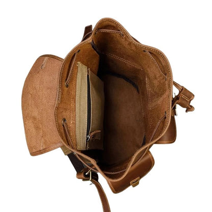 Mochila Unisex de Cuero Crazy Horse