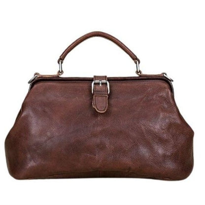 Bolso de hombro de cuero auténtico para damas
