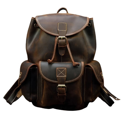 Mochila Unisex de Cuero Crazy Horse