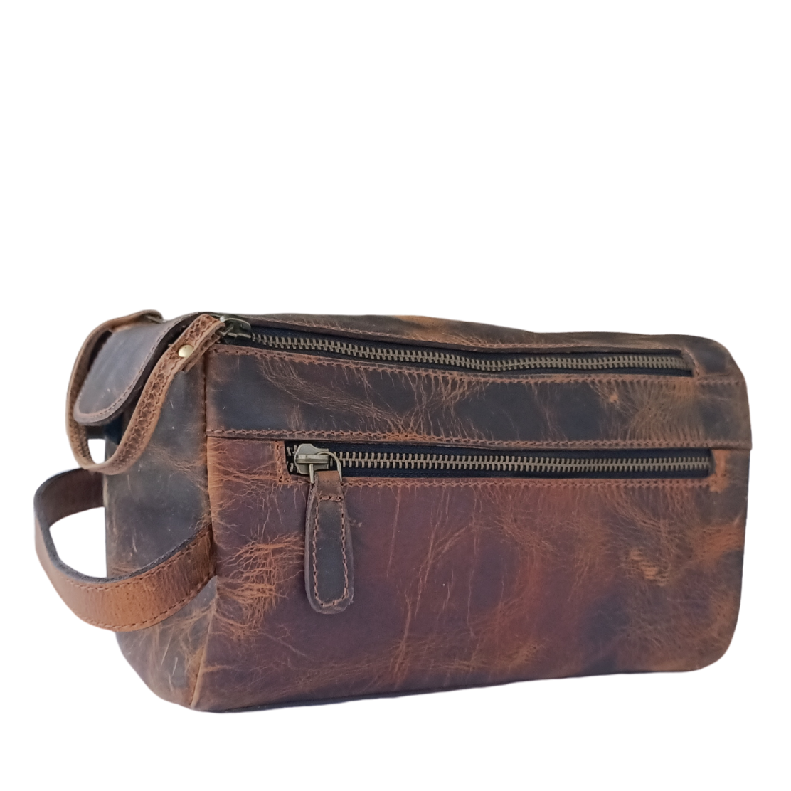 Bolsa de Aseo en Color Marrón Caza