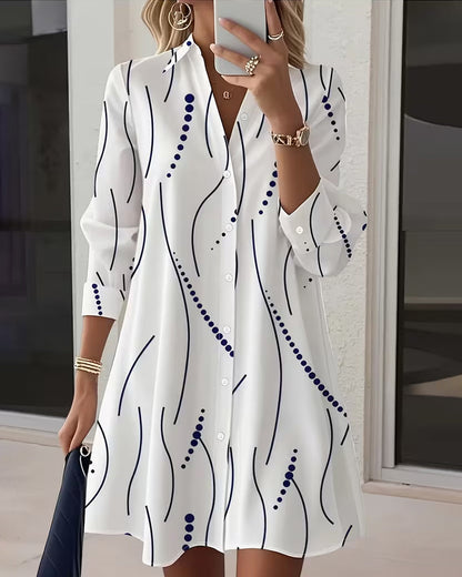 Claudine™ — Vestido camisa elegante y fluido