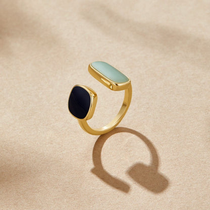Anillo Envoltura con Aguamarina