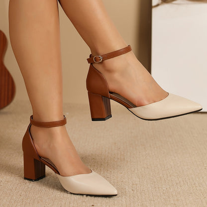 Marielle | Two Tone Strap Heels