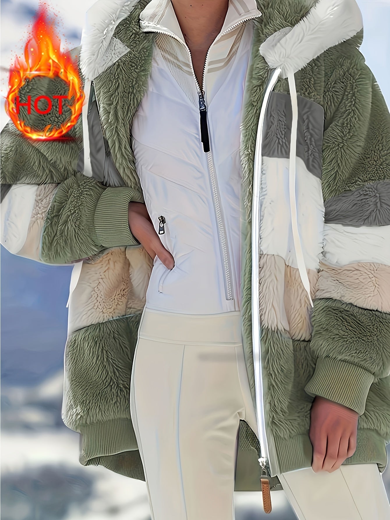 Serena | Plush coat with hood