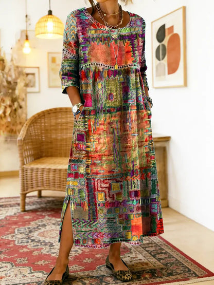Sabine™ — VESTIDO MAXI DE ESTAMPADO BOHEMIO