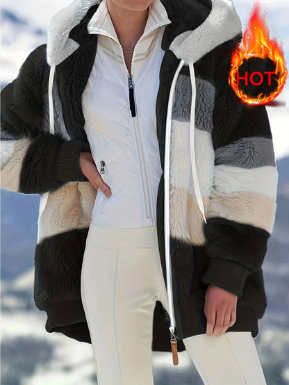 Serena | Plush coat with hood