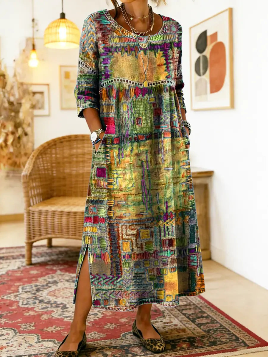 Sabine™ — VESTIDO MAXI DE ESTAMPADO BOHEMIO