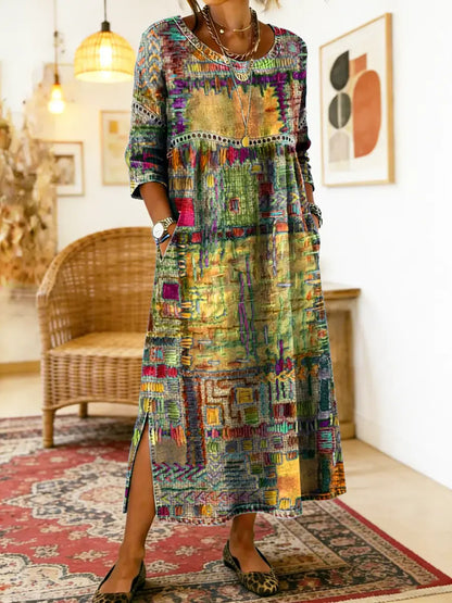 Sabine™ — VESTIDO MAXI DE ESTAMPADO BOHEMIO