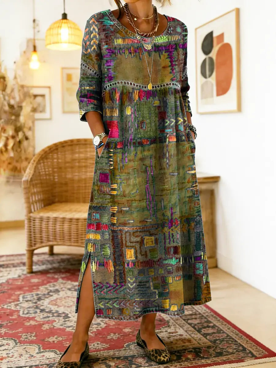 Sabine™ — VESTIDO MAXI DE ESTAMPADO BOHEMIO