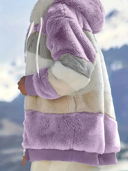 Serena | Plush coat with hood