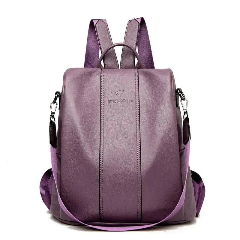 Mochila de PU de cuero premium y segura