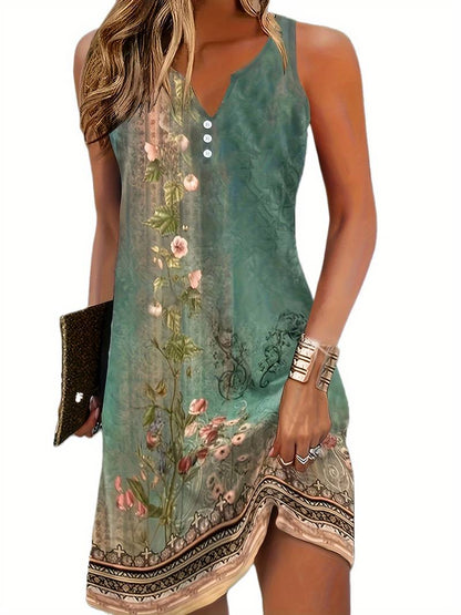 DILA | Vestido mini sin mangas cómodo para mujer