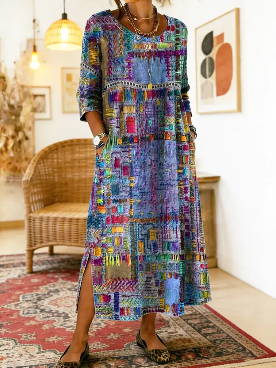 Sabine™ — VESTIDO MAXI DE ESTAMPADO BOHEMIO