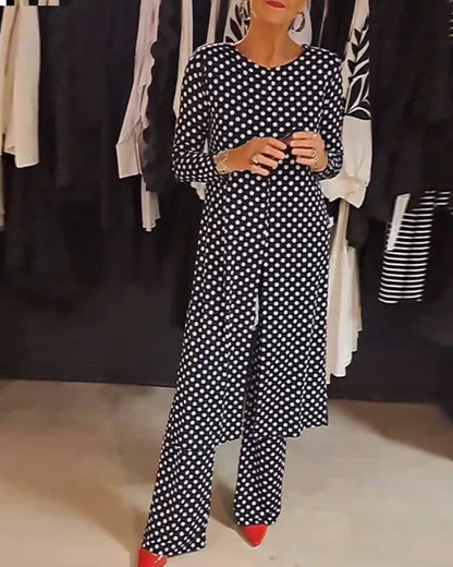 Greta | Polka Dot Ensemble with Feminine Charm