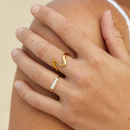 Anillo Onda Dorata