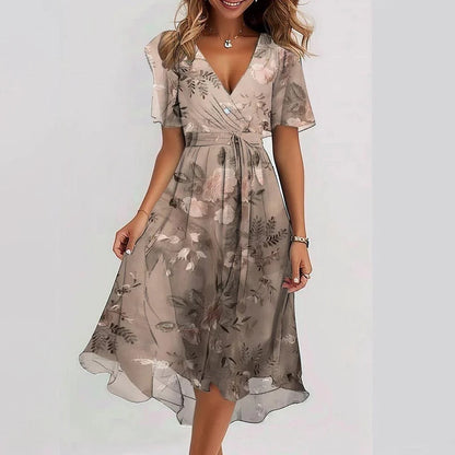 Harper | Vestido Midi Envolvente de Cuello en V para Mujer