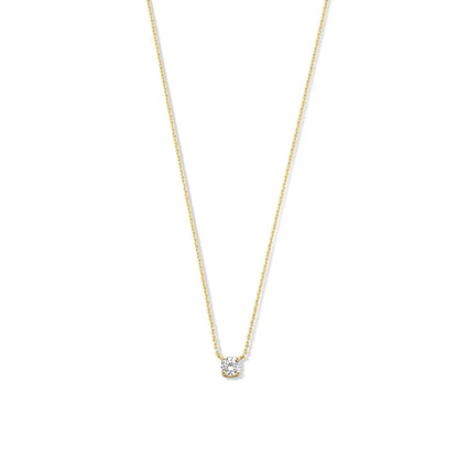 Collar con piedra moissanite Cléa | Oro