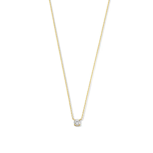 Collar con piedra moissanite Cléa | Oro