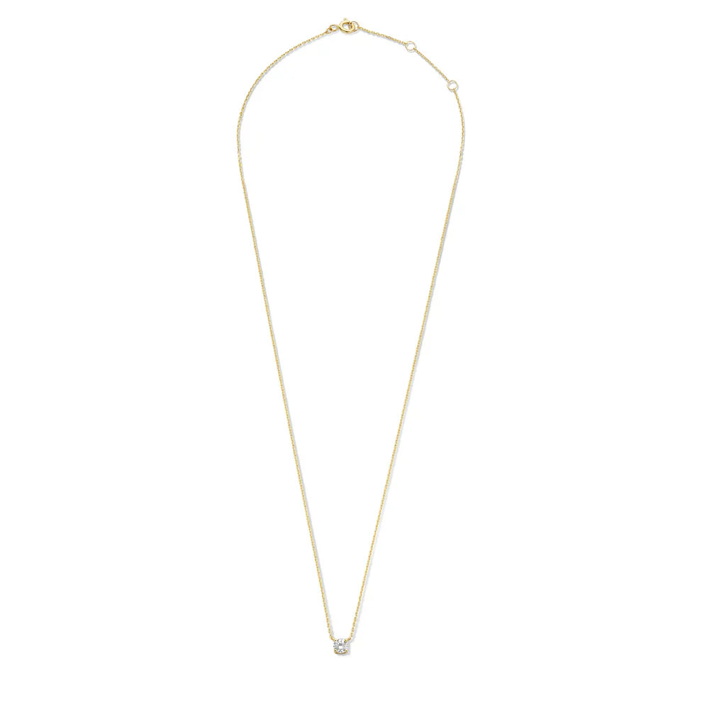 Collar con piedra moissanite Cléa | Oro