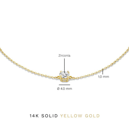 Pulsera con piedra moissanite Cléa | Oro