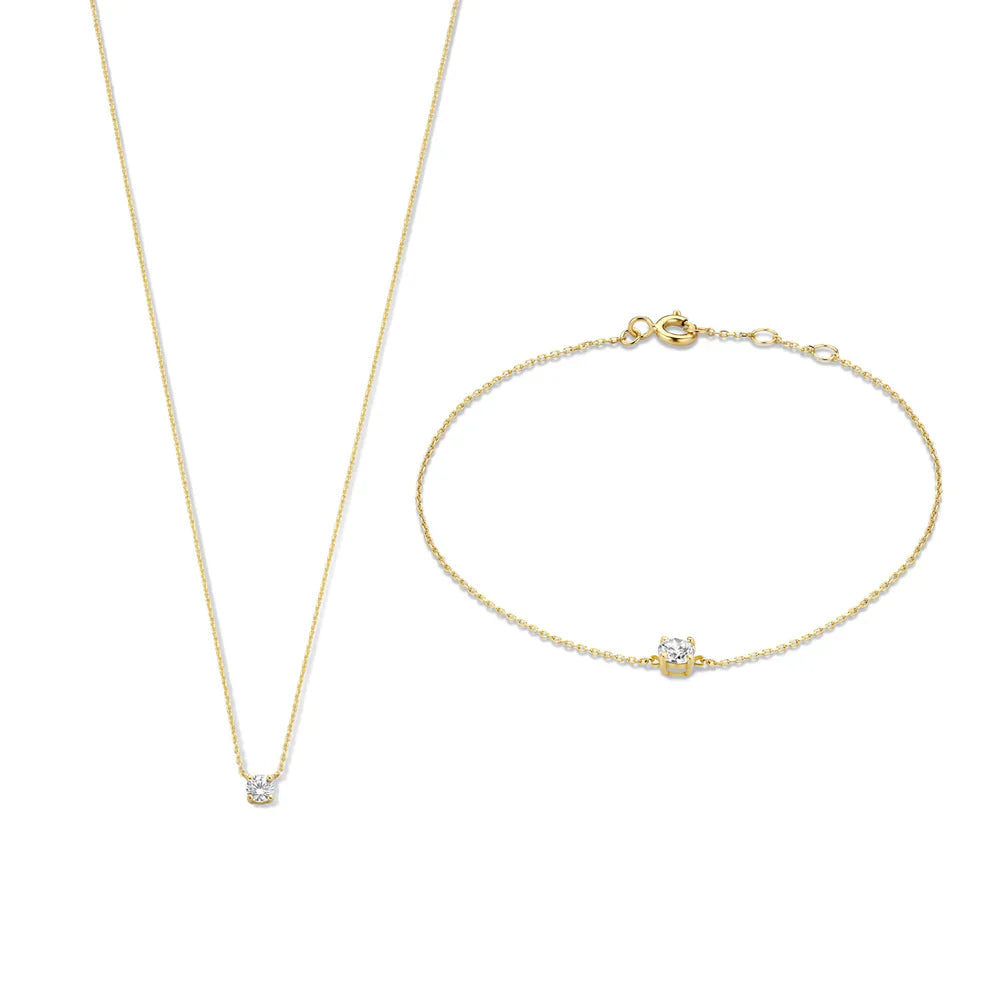Juego de piedras Moissanite Cléa | Oro