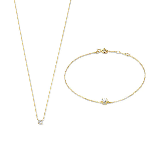 Juego de piedras Moissanite Cléa | Oro