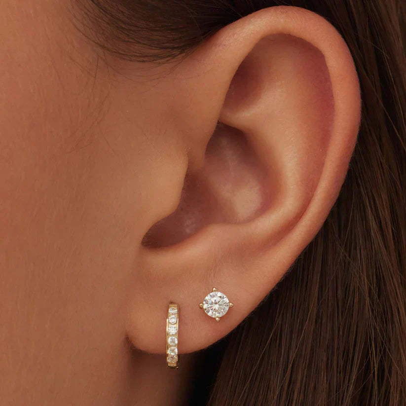 Conjunto de pendientes de piedra Dara Brillane | Oro