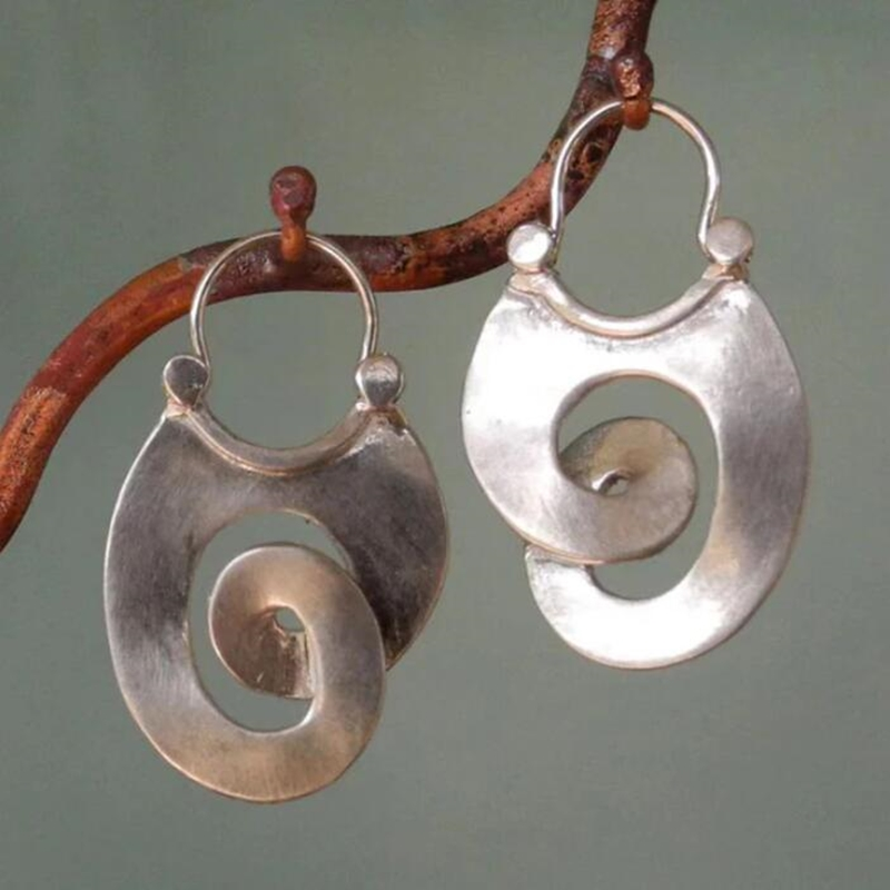 Pendientes Espirales de Plata Vintage