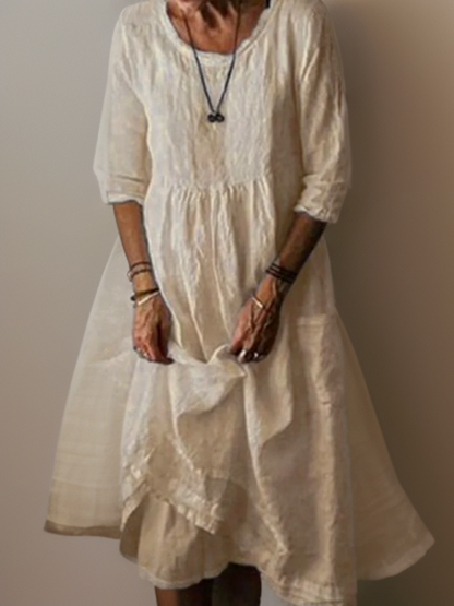 Katie - Summer Pleated Midi Dress