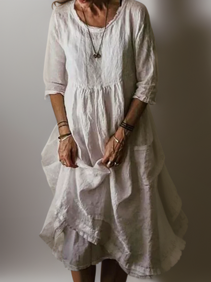 Katie - Summer Pleated Midi Dress