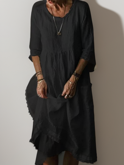 Katie - Summer Pleated Midi Dress