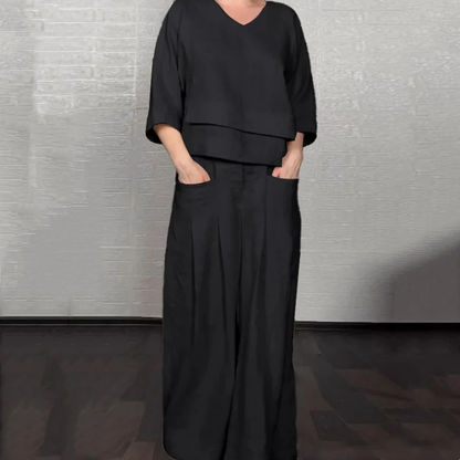 Isabel™ | Relaxed Linen-Cotton Two-Piece Set