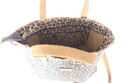 Cartera Kika con estampado de animal y asas marrones