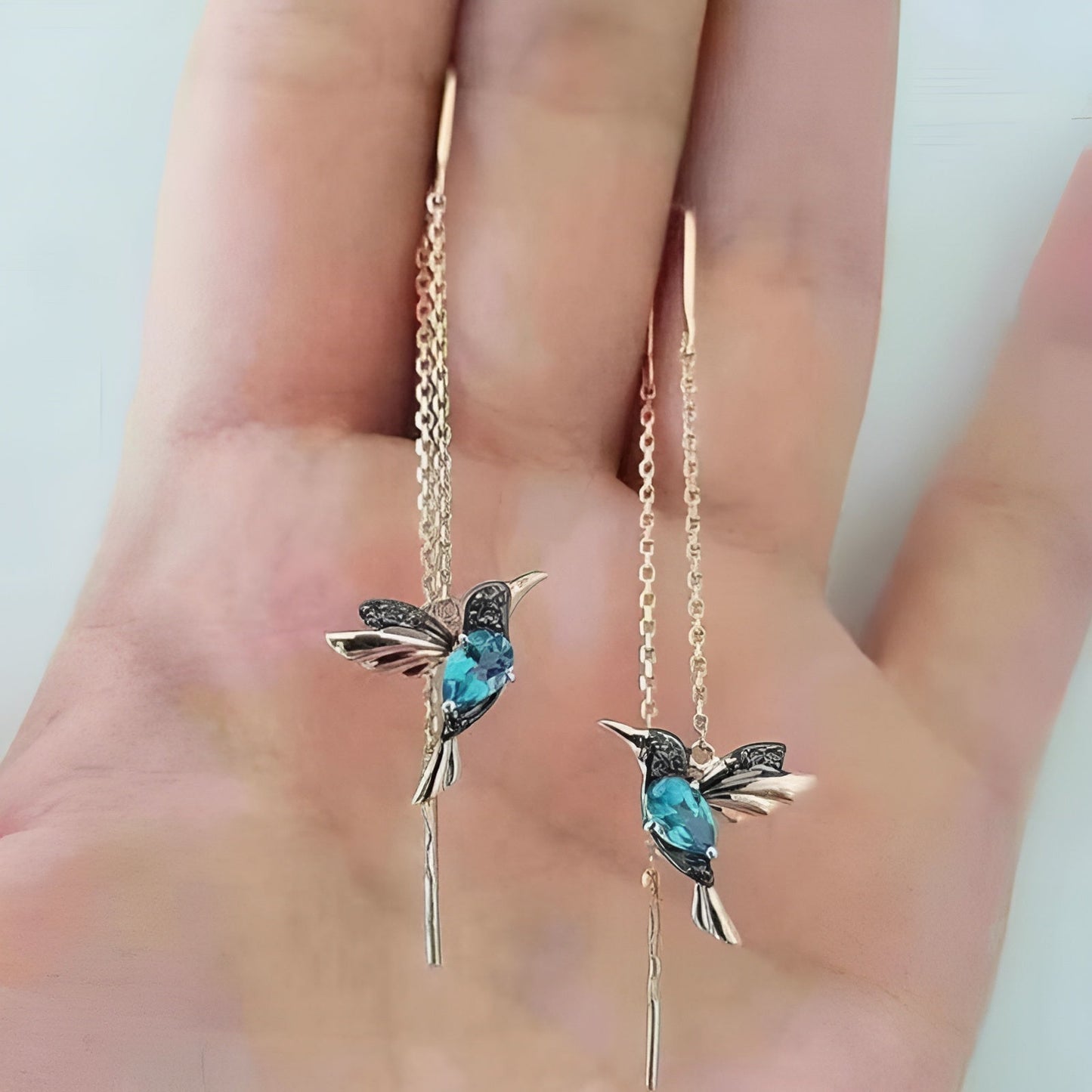 Pendientes en forma de Colibrí
