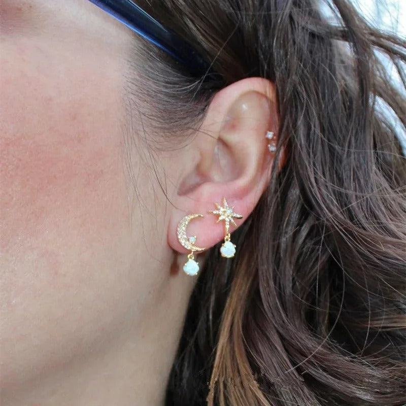 Pendientes de Perla Clásicos Estrella