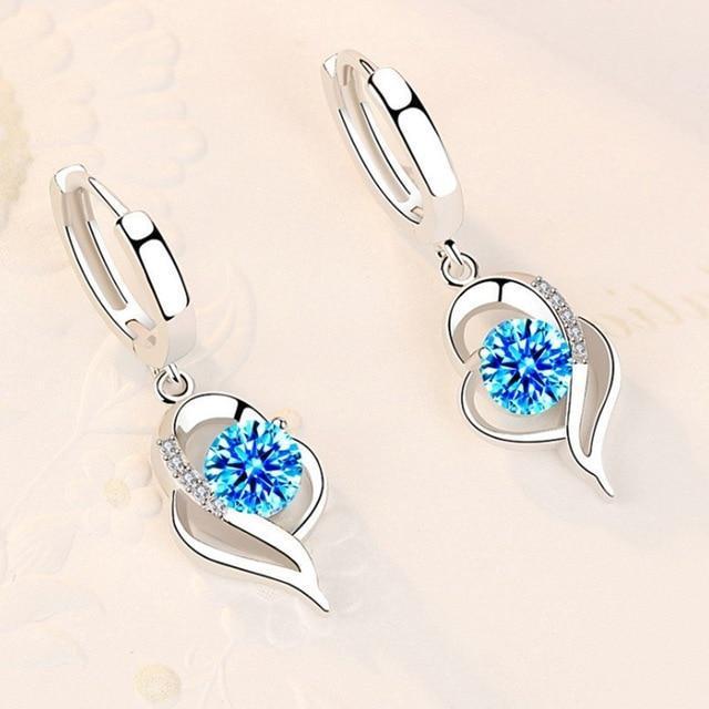 Pendientes de Plata Floral con Circonita