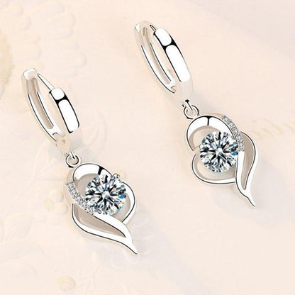 Pendientes de Plata Floral con Circonita