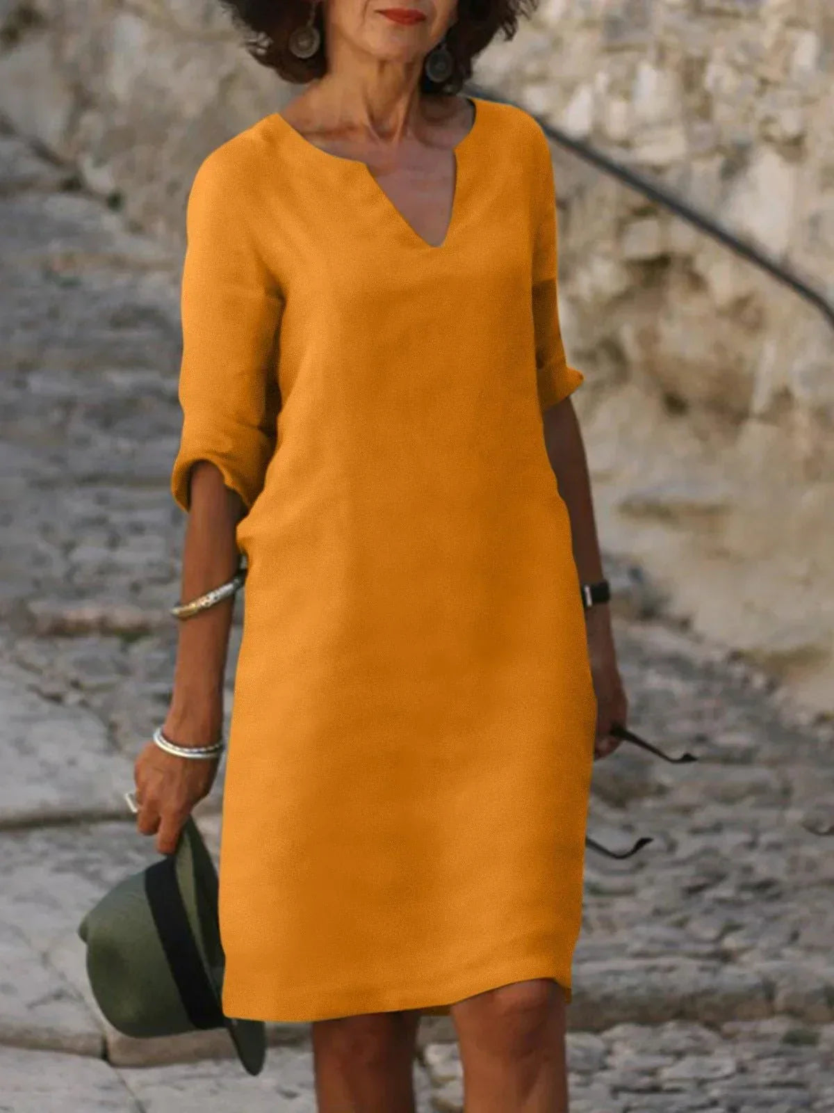 Saoirse™ - Vestido con escote en pico que oculta el vientre